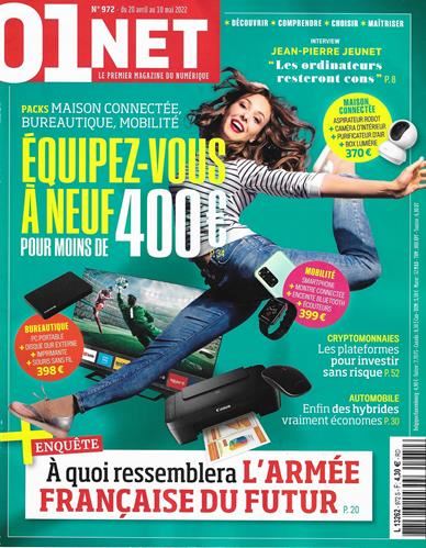 01net, le magazine de la high-tech plaisir N° 972 Du 20 avril au 10 mai 2022