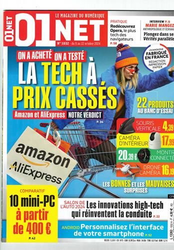 01net, le magazine du numérique N° 1032 Du 9 au 22 octobre 2024